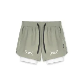 0622. TETRA-LITE™ 5" Liner Short - Sage/White 0622. TETRA-LITE™ 5" Liner Short - Sage/White