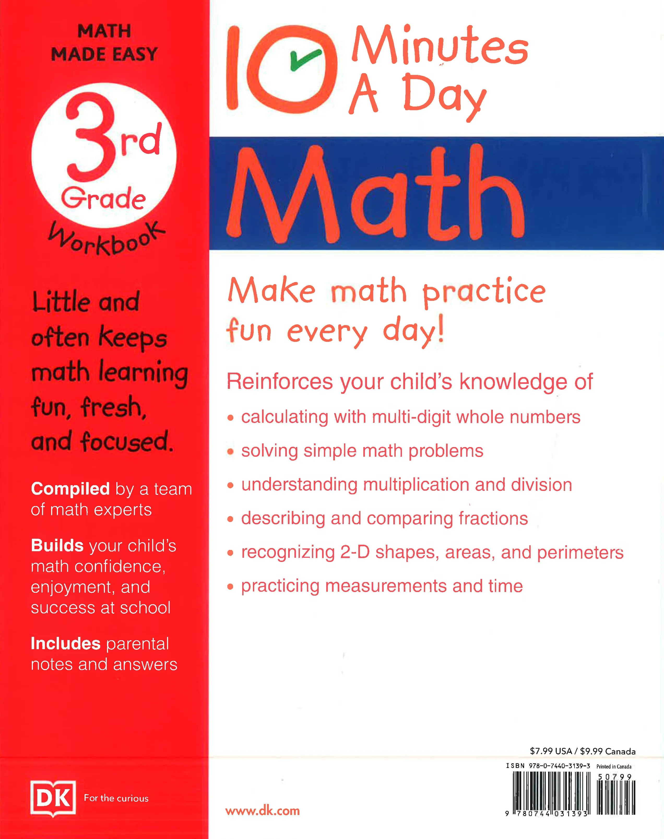 10 Minutes A Day Math, 3rd Grade