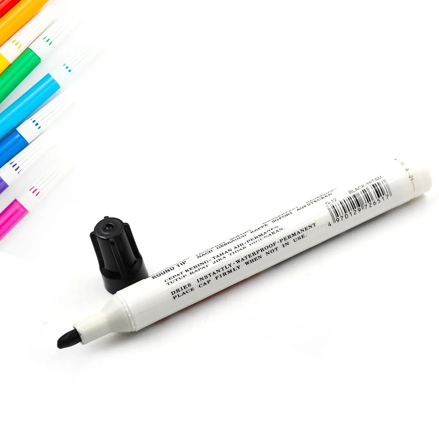 1625 Black Permanent Marker Leak Proof Marker Craftworks, School Projects and Other | Suitable for Office and Home Use (Pack Of 12 Pc)