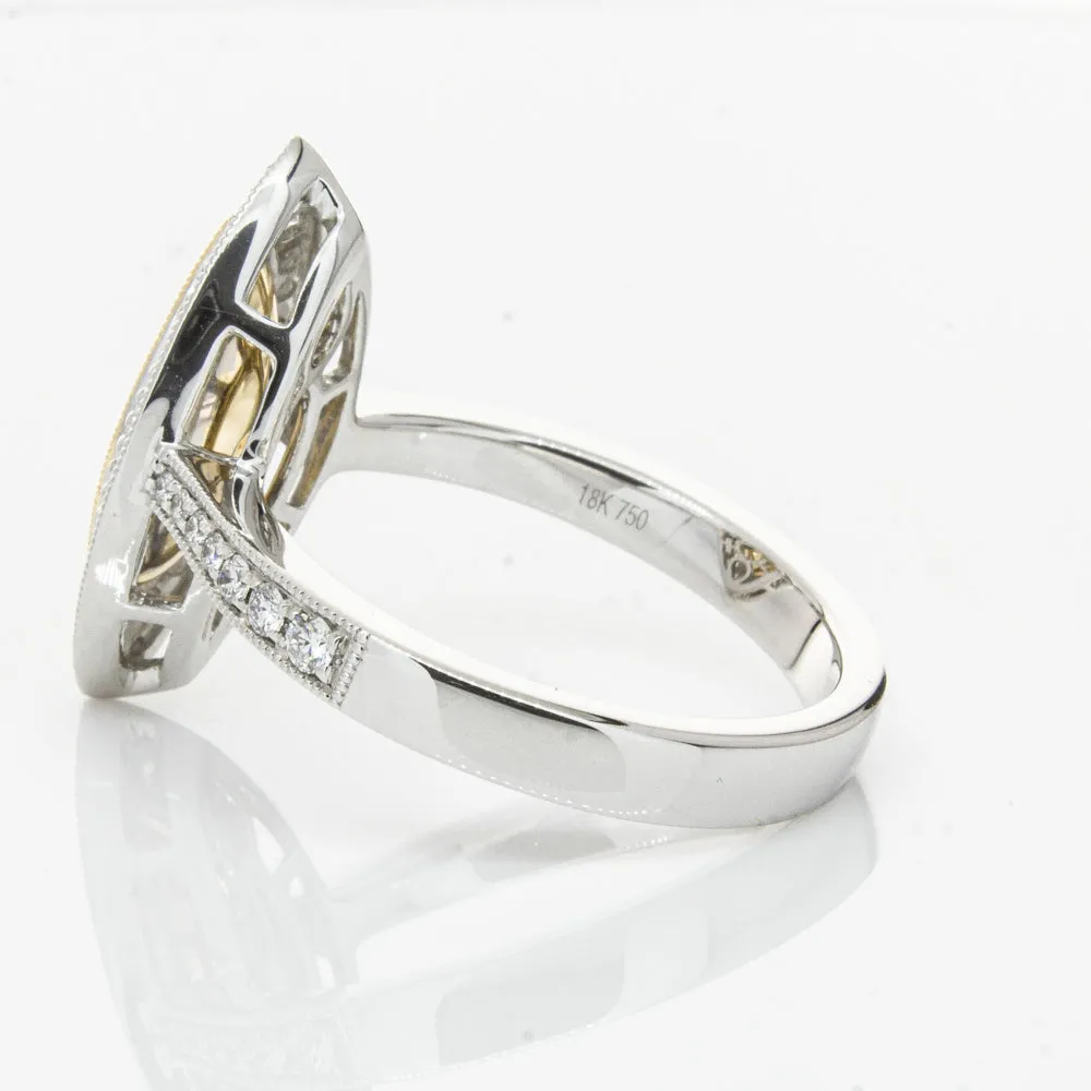 18ct White & Yellow Gold Yellow Diamond Ring