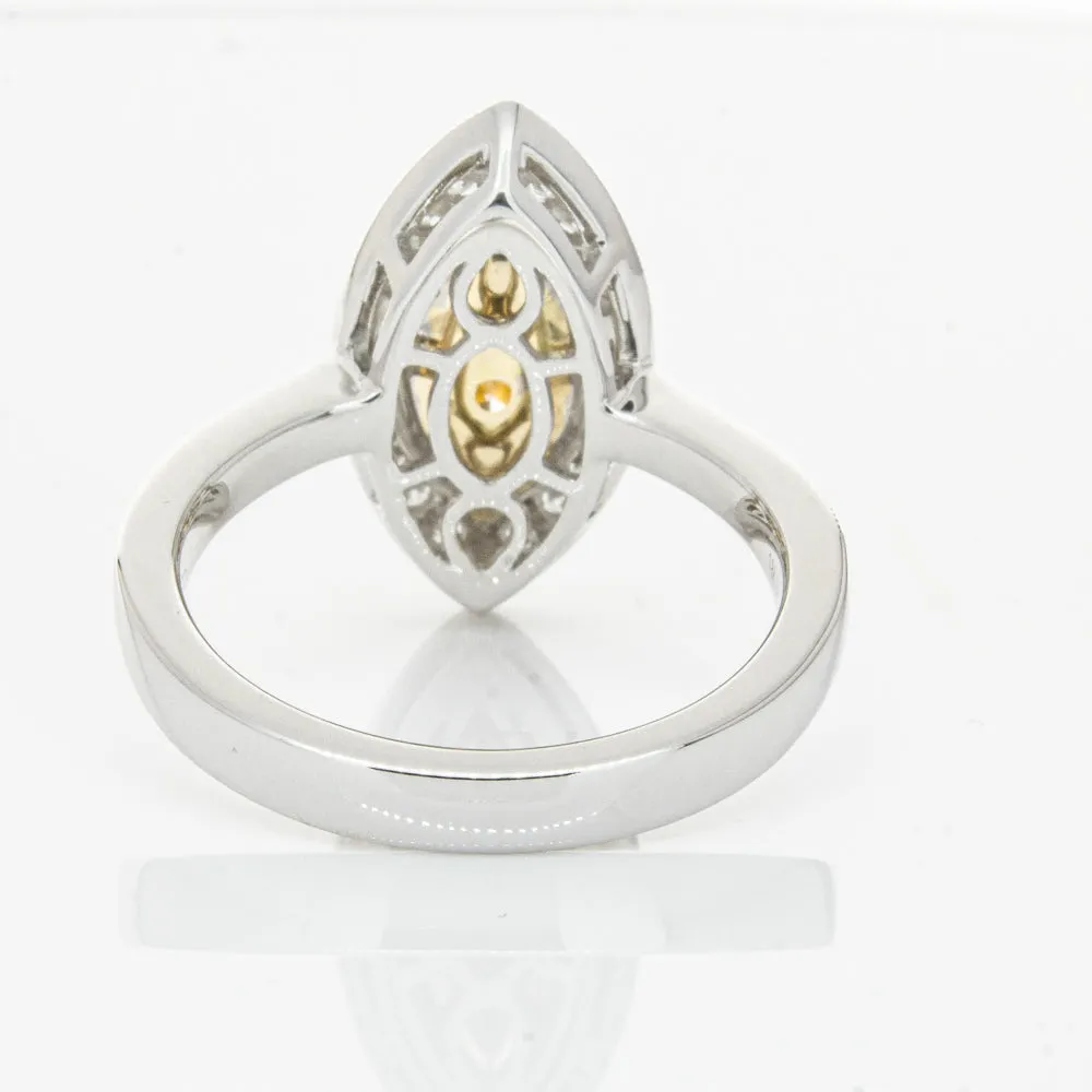 18ct White & Yellow Gold Yellow Diamond Ring