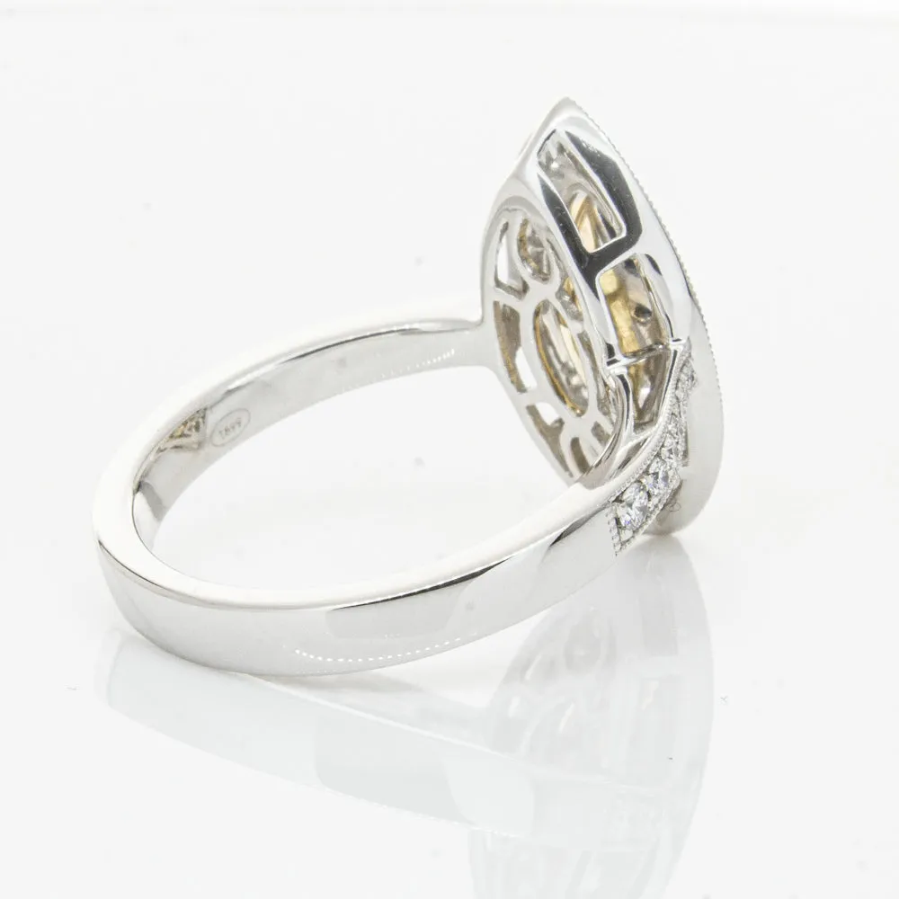 18ct White & Yellow Gold Yellow Diamond Ring