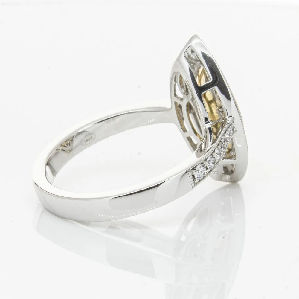 18ct White & Yellow Gold Yellow Diamond Ring