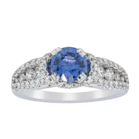18ct White Gold 1.00ct Sapphire & Diamond Ring 18ct White Gold 1.00ct Sapphire & Diamond Ring