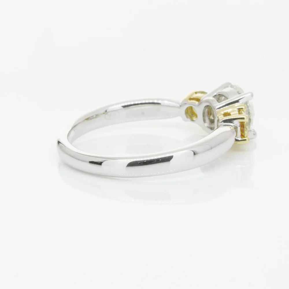 18ct White Gold 1.01ct Diamond Three Stone Ring