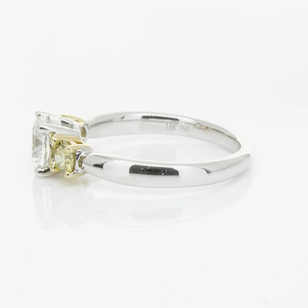 18ct White Gold 1.01ct Diamond Three Stone Ring