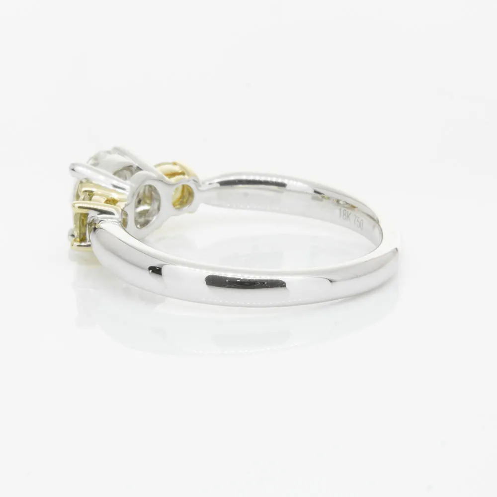 18ct White Gold 1.01ct Diamond Three Stone Ring