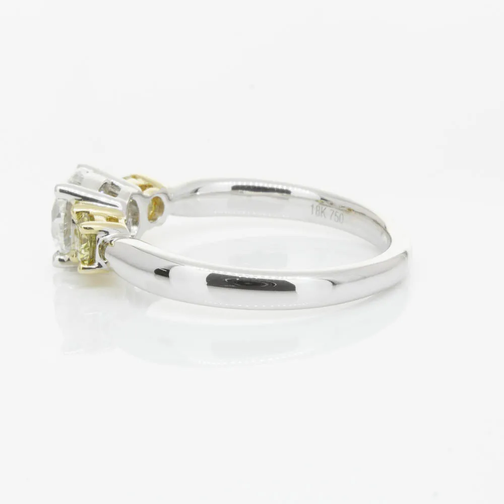 18ct White Gold 1.01ct Diamond Three Stone Ring