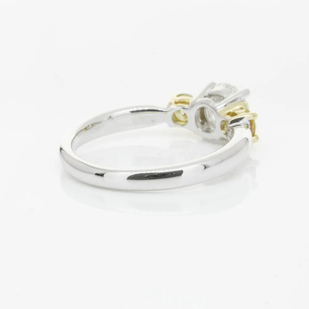 18ct White Gold 1.01ct Diamond Three Stone Ring