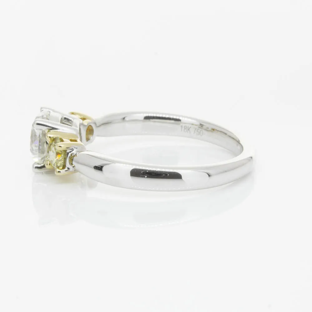 18ct White Gold 1.01ct Diamond Three Stone Ring