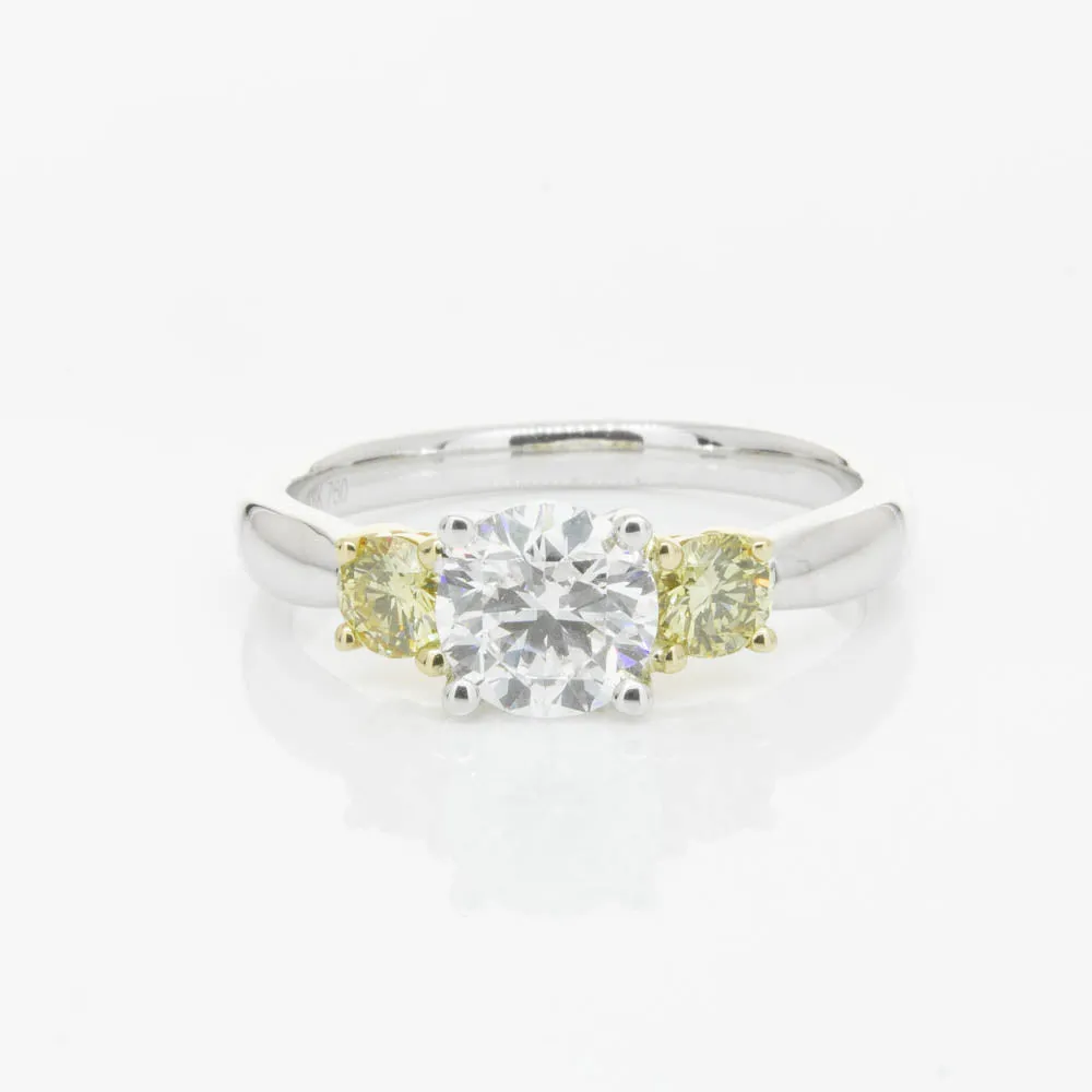 18ct White Gold 1.01ct Diamond Three Stone Ring