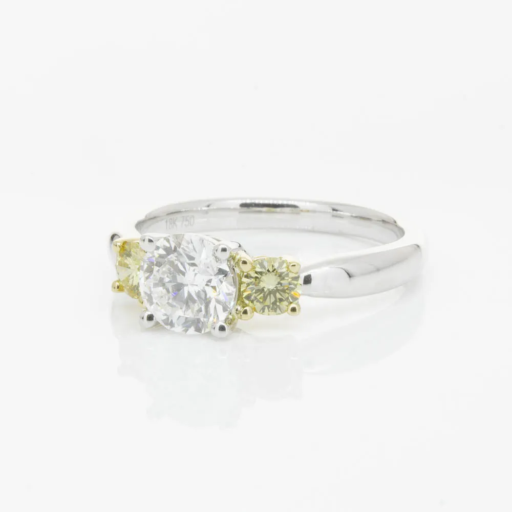 18ct White Gold 1.01ct Diamond Three Stone Ring