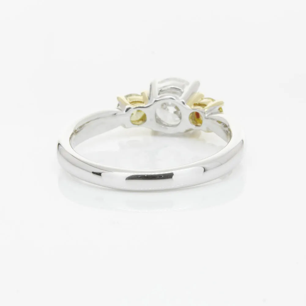 18ct White Gold 1.01ct Diamond Three Stone Ring