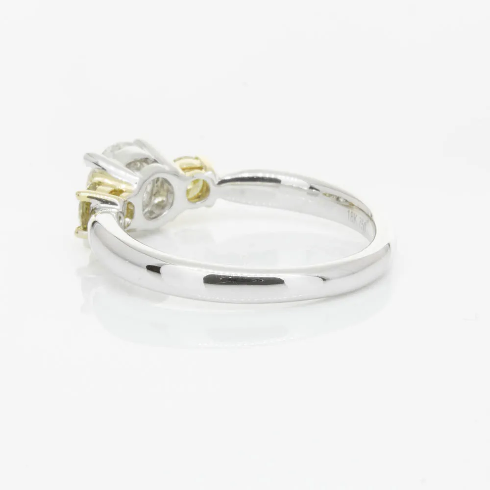 18ct White Gold 1.01ct Diamond Three Stone Ring