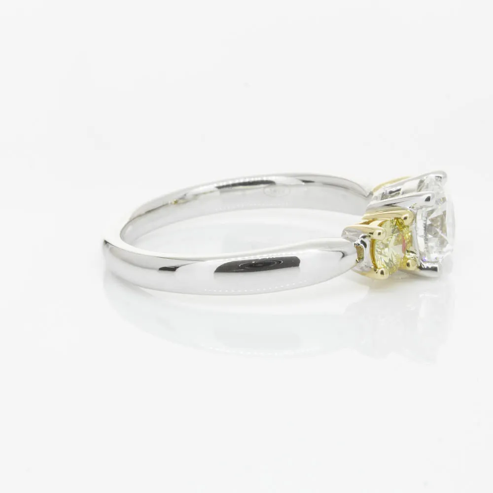 18ct White Gold 1.01ct Diamond Three Stone Ring