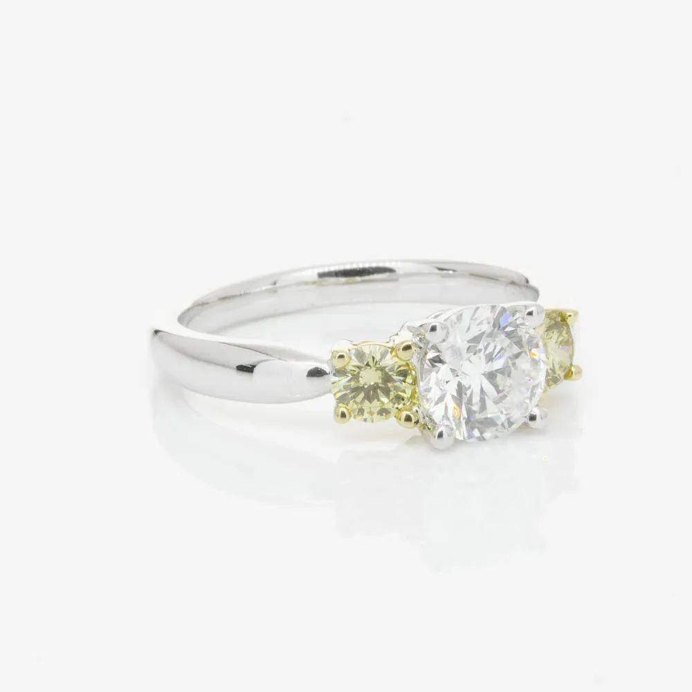 18ct White Gold 1.01ct Diamond Three Stone Ring