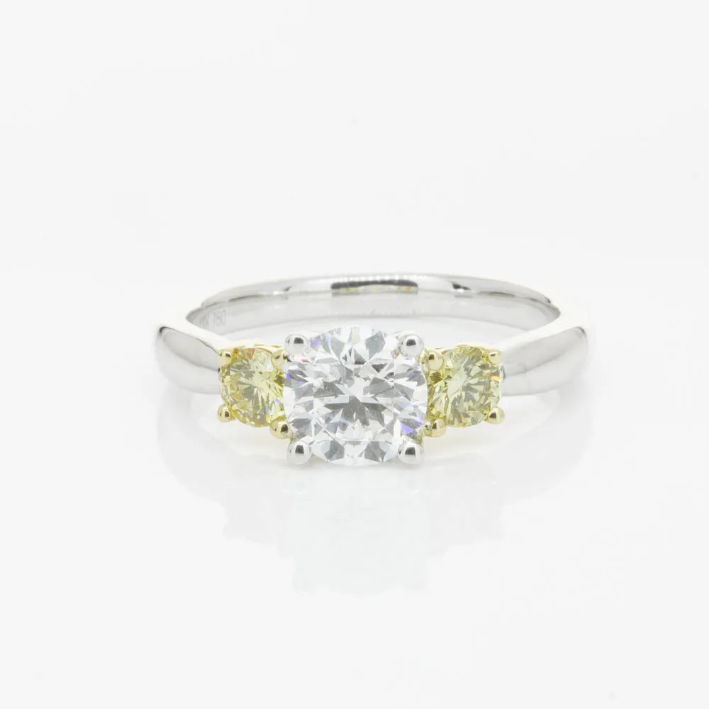 18ct White Gold 1.01ct Diamond Three Stone Ring