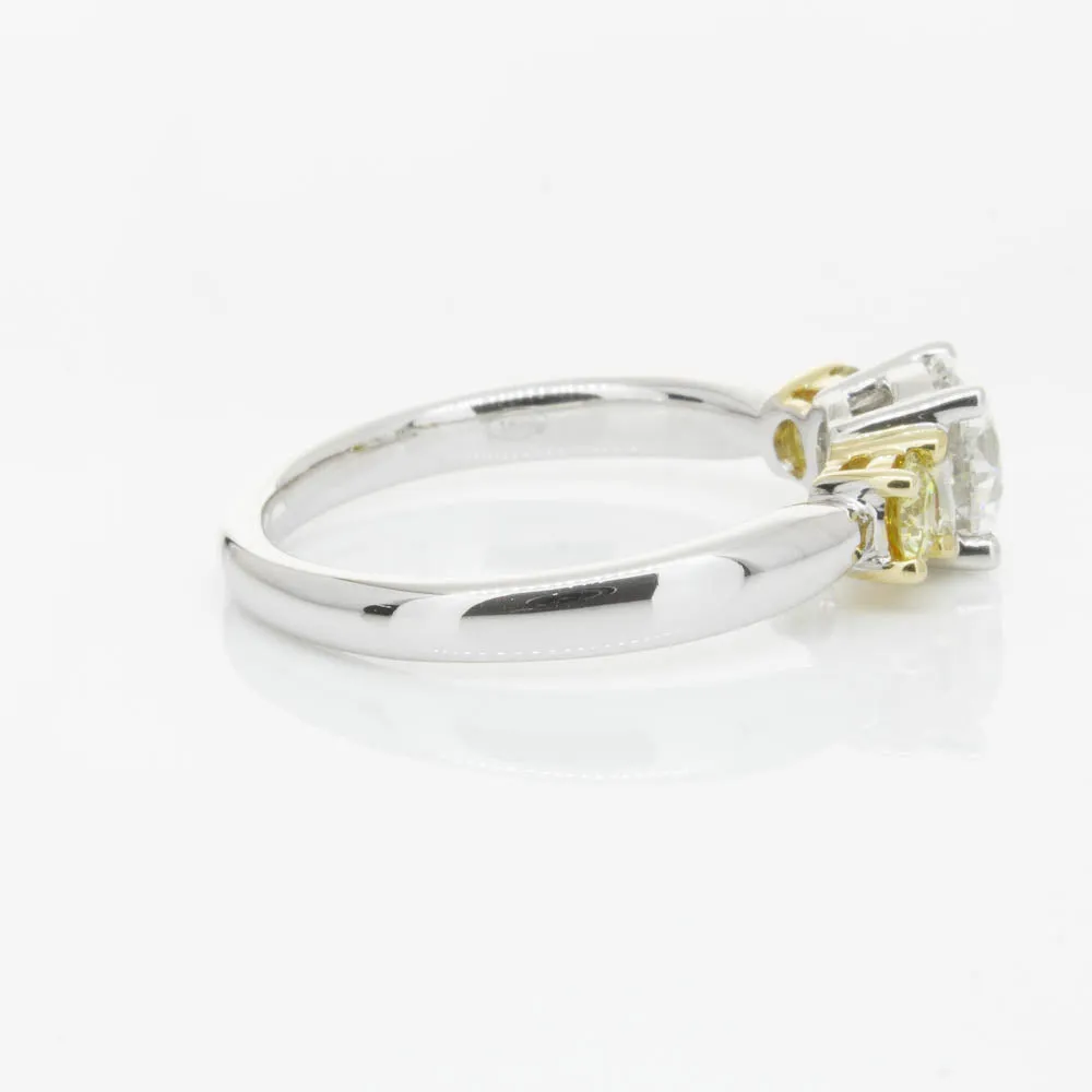 18ct White Gold 1.01ct Diamond Three Stone Ring