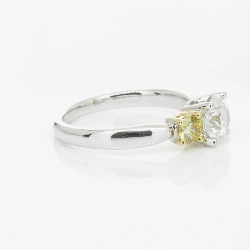 18ct White Gold 1.01ct Diamond Three Stone Ring