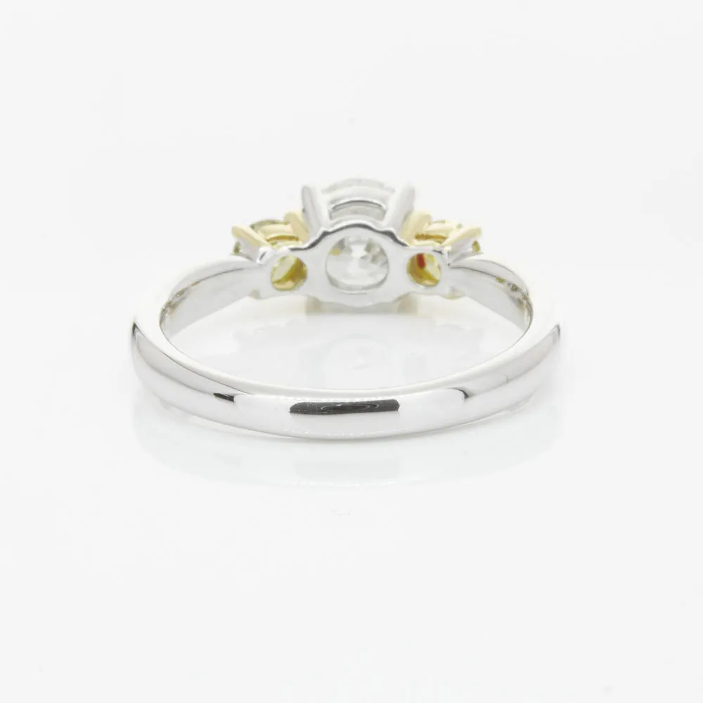 18ct White Gold 1.01ct Diamond Three Stone Ring