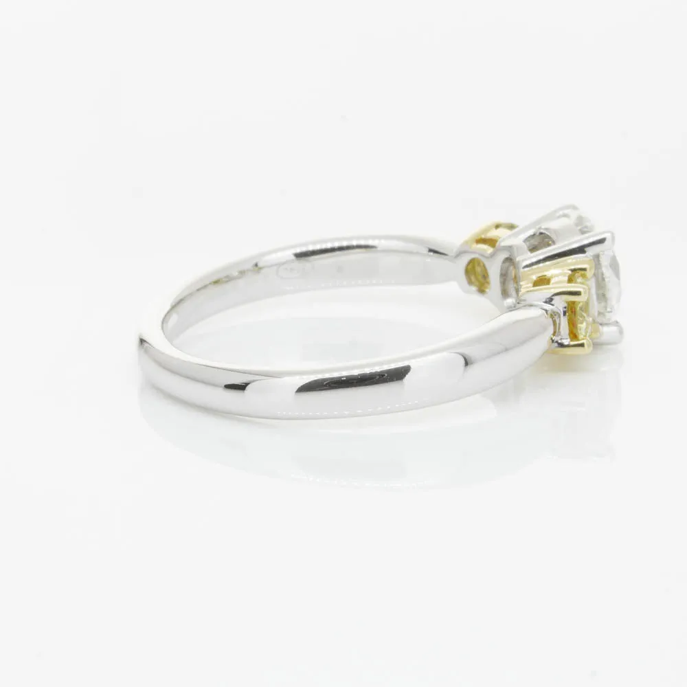 18ct White Gold 1.01ct Diamond Three Stone Ring