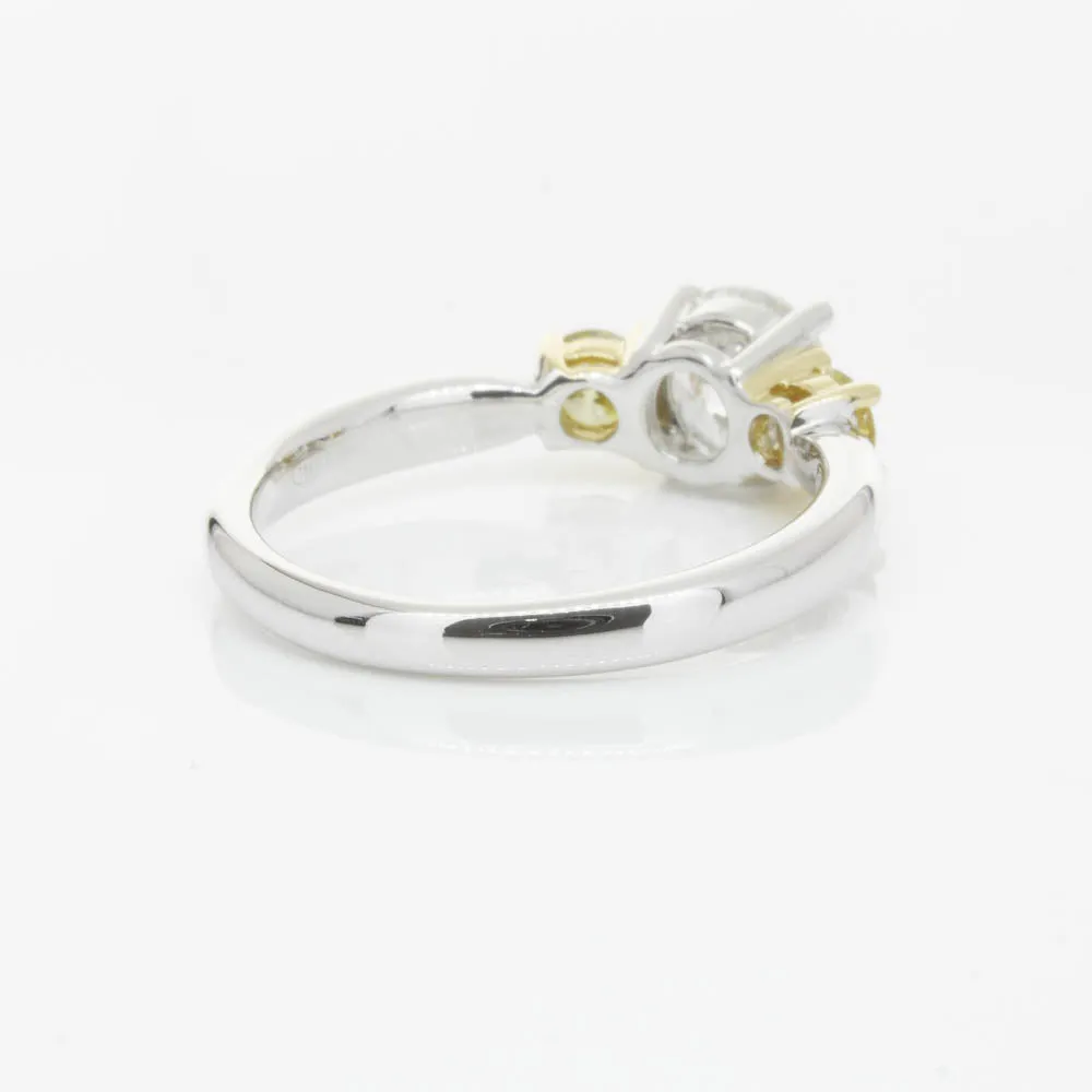 18ct White Gold 1.01ct Diamond Three Stone Ring