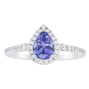 18ct White Gold .92ct Tanzanite & Diamond Mini Sierra Ring 18ct White Gold .92ct Tanzanite & Diamond Mini Sierra Ring