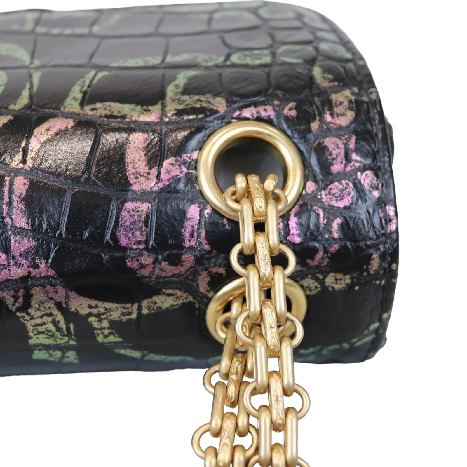 19A Graffiti Croc Embossed Mini 2.55 Reissue GHW