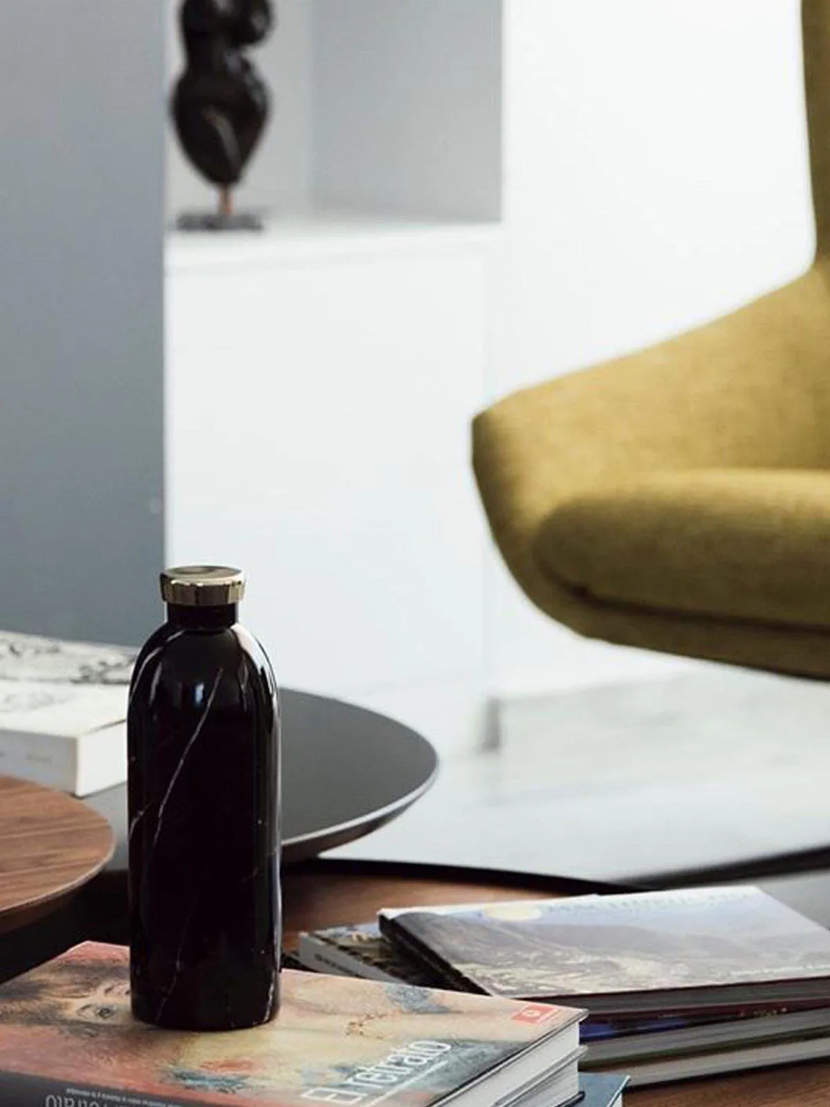 24Bottles Clima Bottle Black Marble 850ml