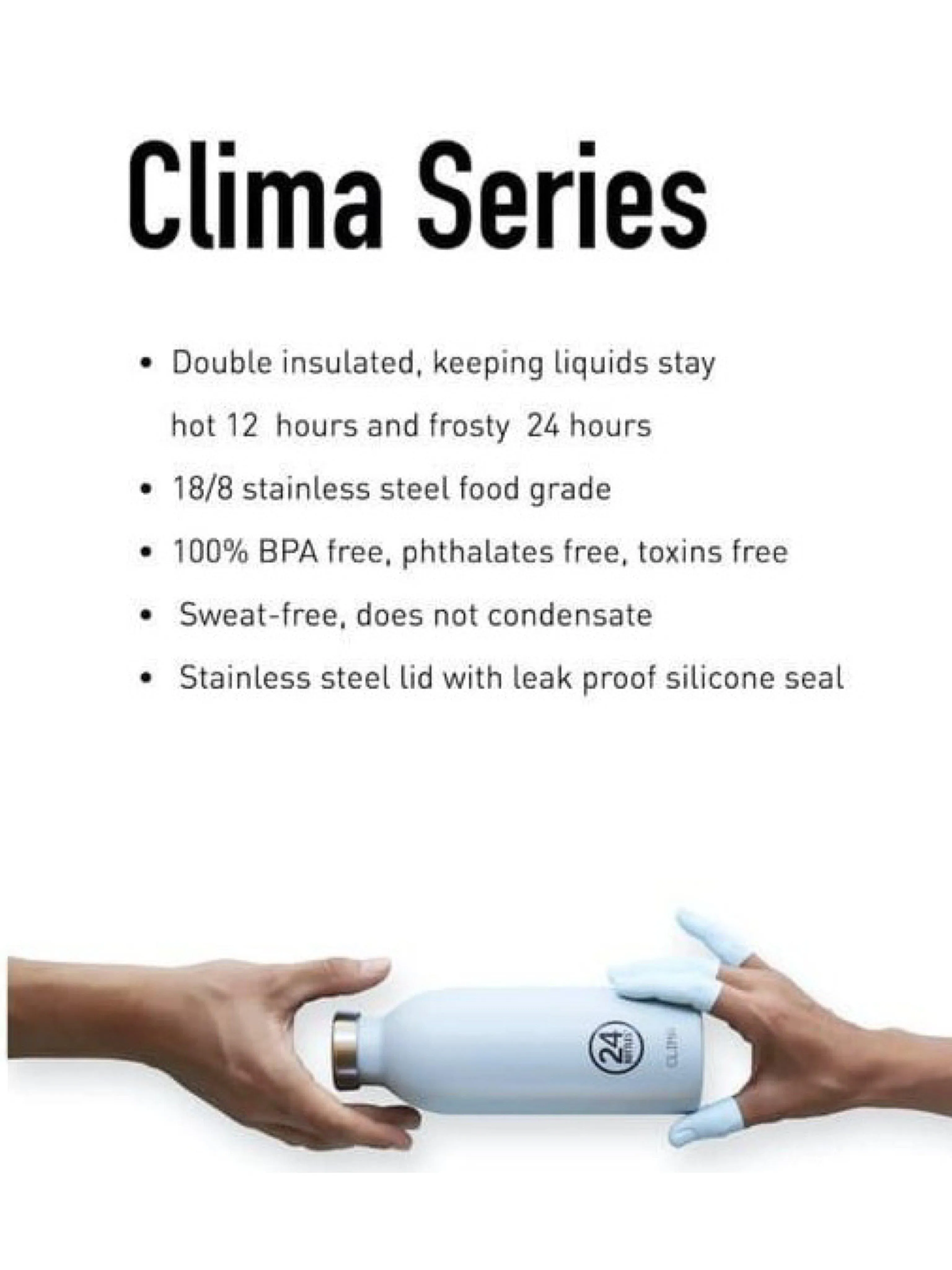 24Bottles Clima Bottle Pink Marble 850ml