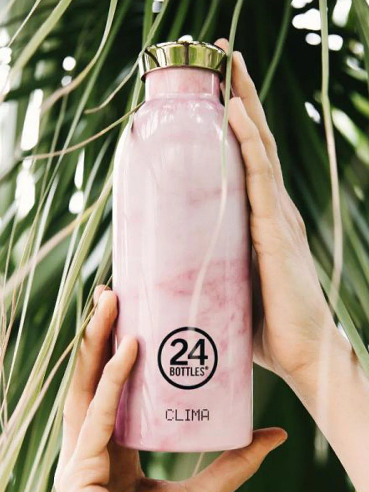 24Bottles Clima Bottle Pink Marble 850ml
