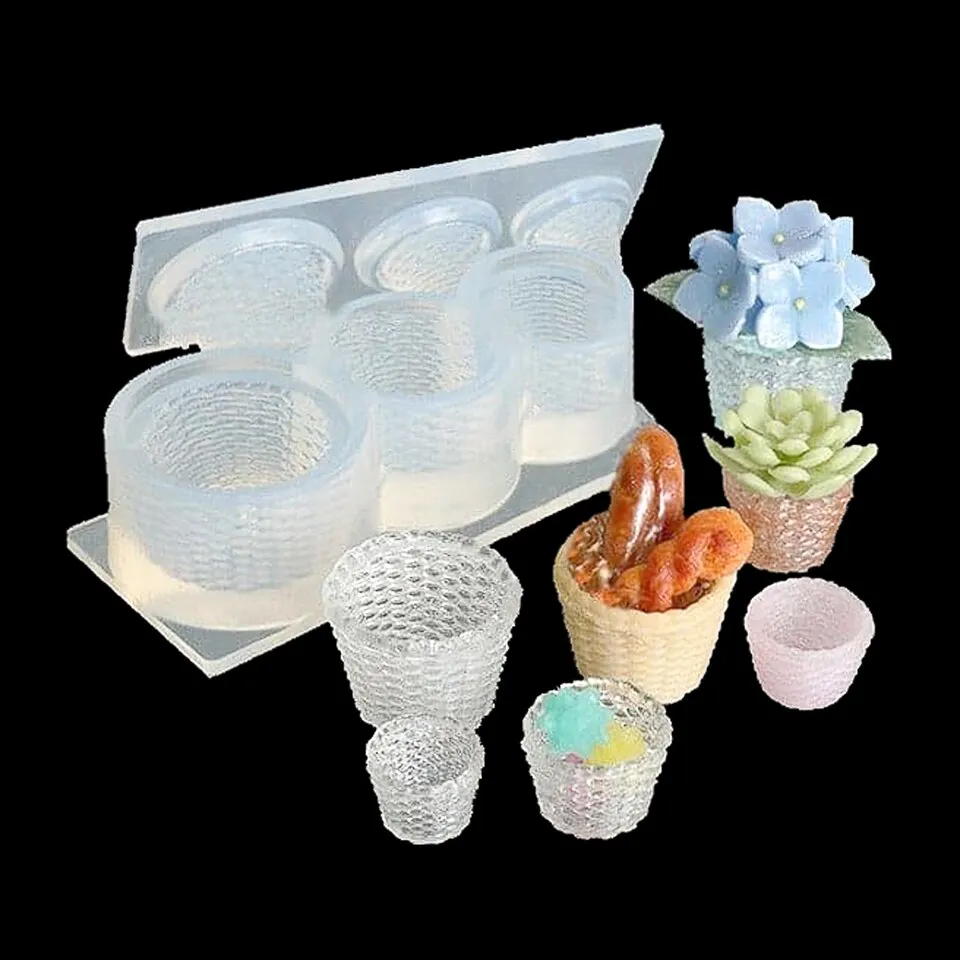 3D Plant Straw Pot Silicone Mold