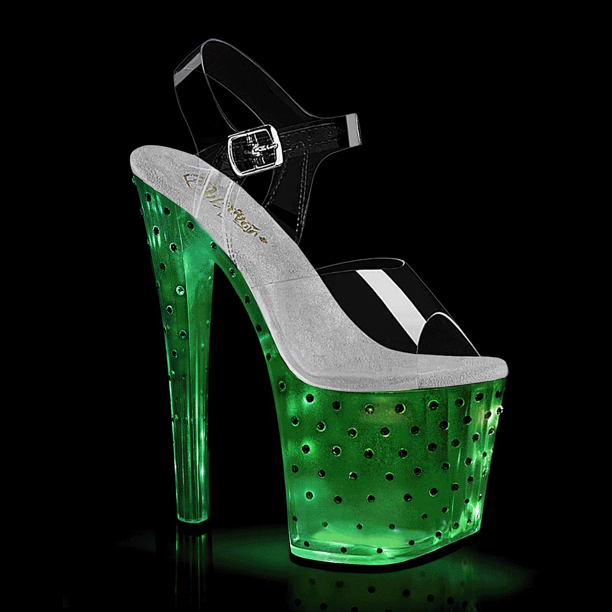 8" Heel LED Light-Up Platform Ankle Strap Sandal (ENCHANT-708T-LT)