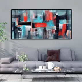 Abstract Art Colorful Strokes Canvas Wall Painting Abstract Art Colorful Strokes Canvas Wall Painting