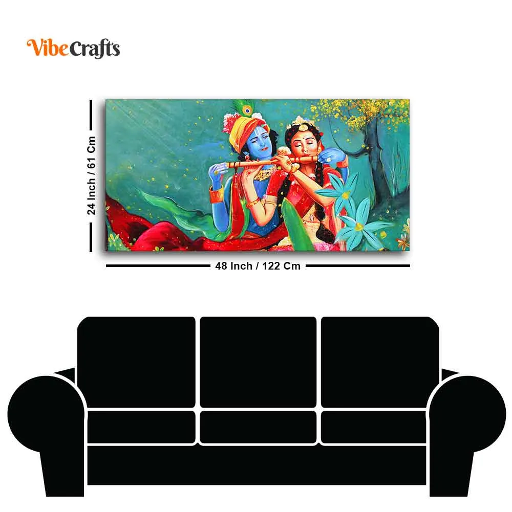 Abstract Art Radha Krishna Wall Painting
