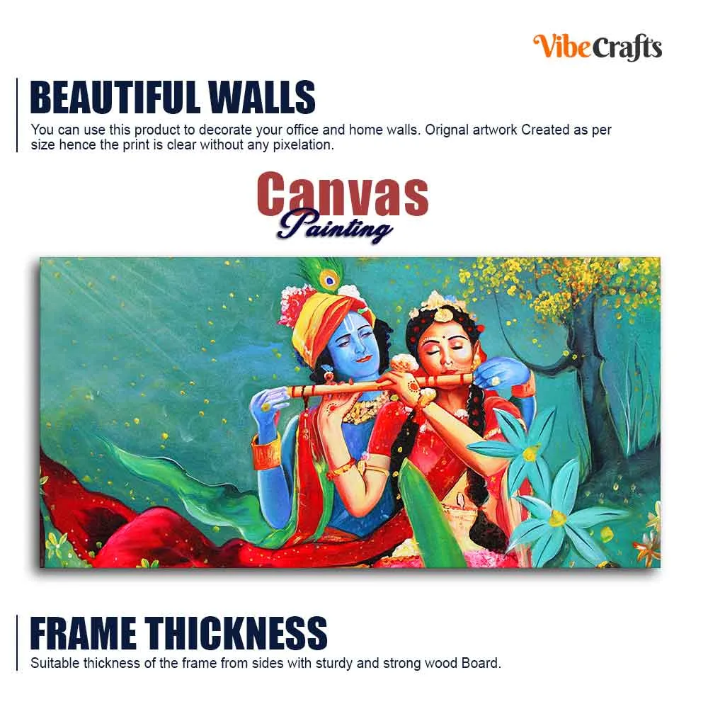 Abstract Art Radha Krishna Wall Painting