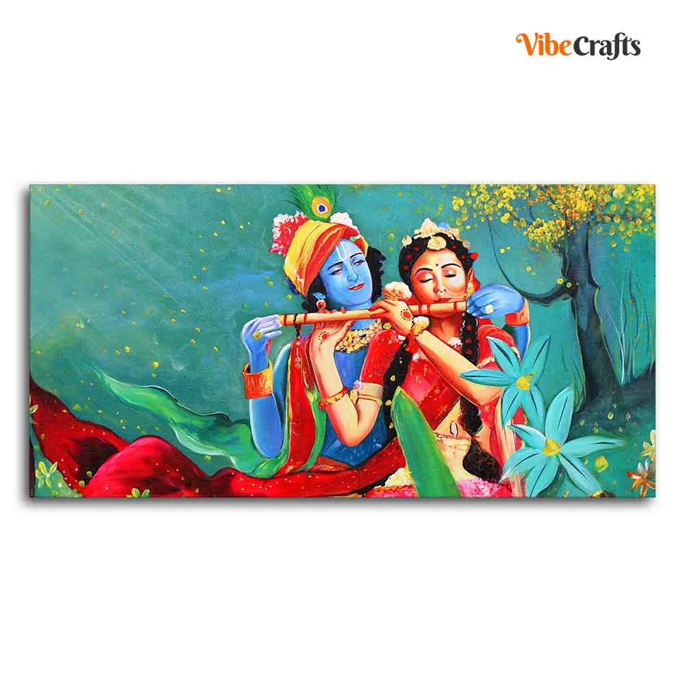 Abstract Art Radha Krishna Wall Painting