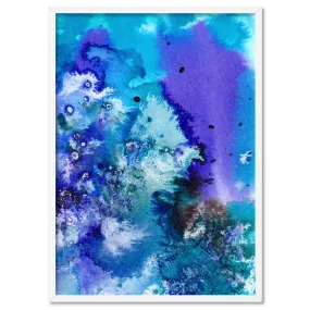 Abstract Watercolour Into the Blue II - Art Print Abstract Watercolour Into the Blue II - Art Print