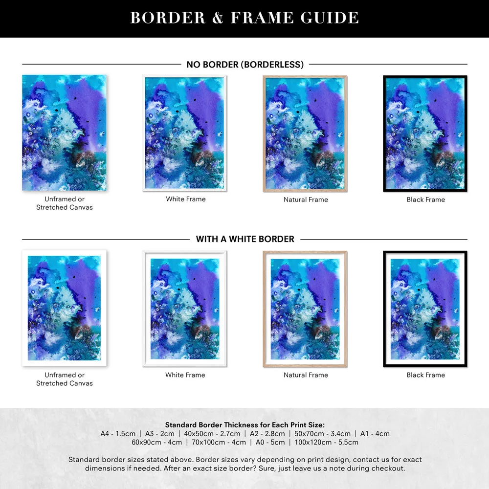 Abstract Watercolour Into the Blue II - Art Print