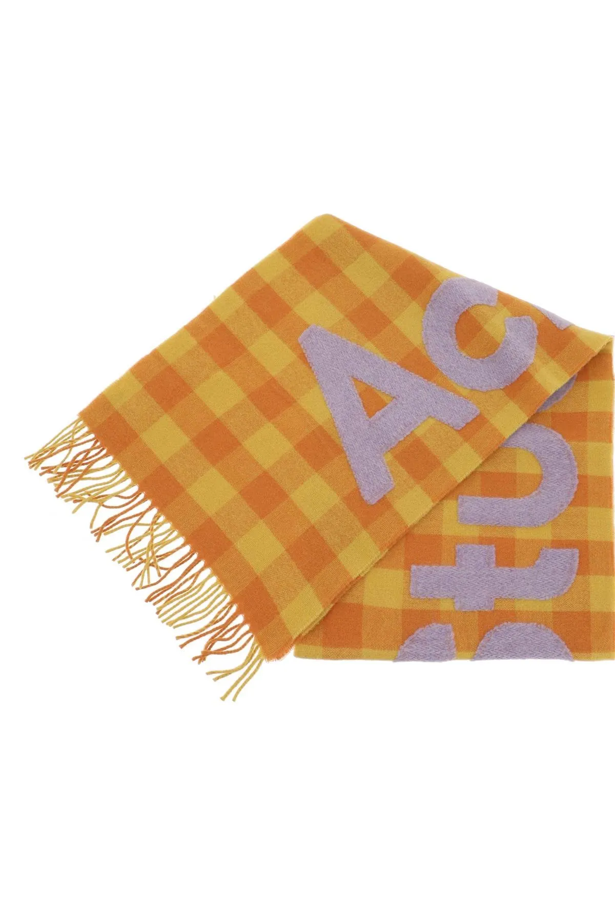 Acne Studios Check Logo Scarf