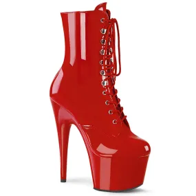ADORE-1020 Red Lace Up Ankle Boots ADORE-1020 Red Lace Up Ankle Boots