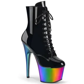 ADORE-1020RC Pleaser Shoes Rainbow Platform Stripper Boots ADORE-1020RC Pleaser Shoes Rainbow Platform Stripper Boots