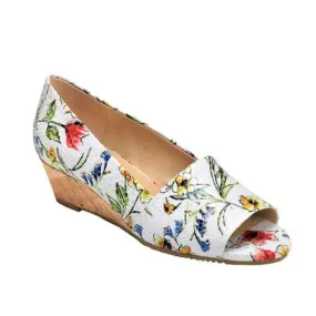 Aerosoles Women's Textured Floral Print Cork Wedge Heel Slide On Comfort Shoes Aerosoles Women's Textured Floral Print Cork Wedge Heel Slide On Comfort Shoes