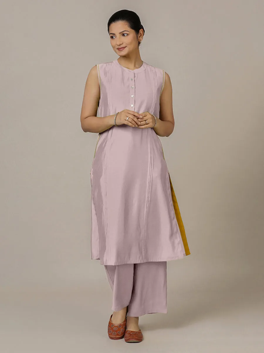 Alina x Rozaana | A Line Kurta in Lilac with Thread Work | Coords or Only Kurta