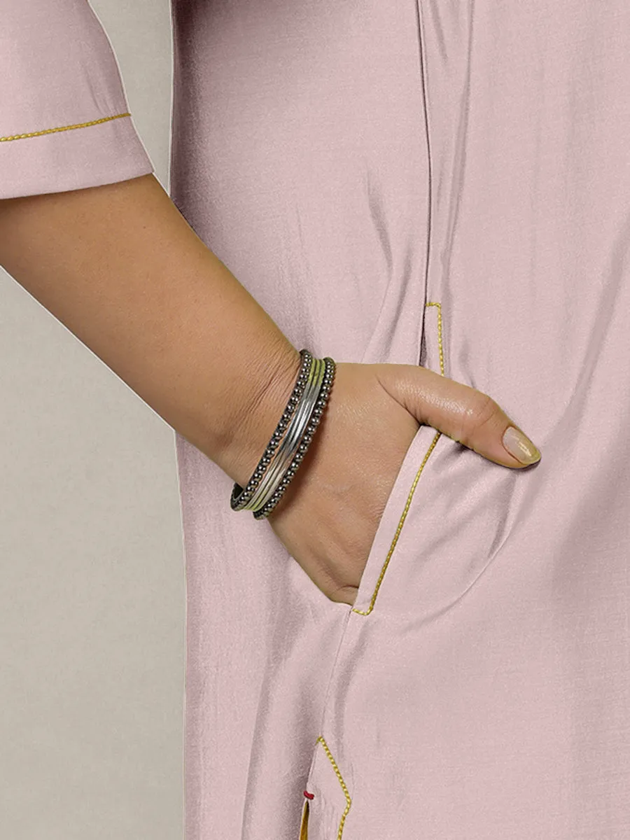 Alisha x Rozaana | A Line Kurta in Lilac with Thread Work | Coords or Only Kurta