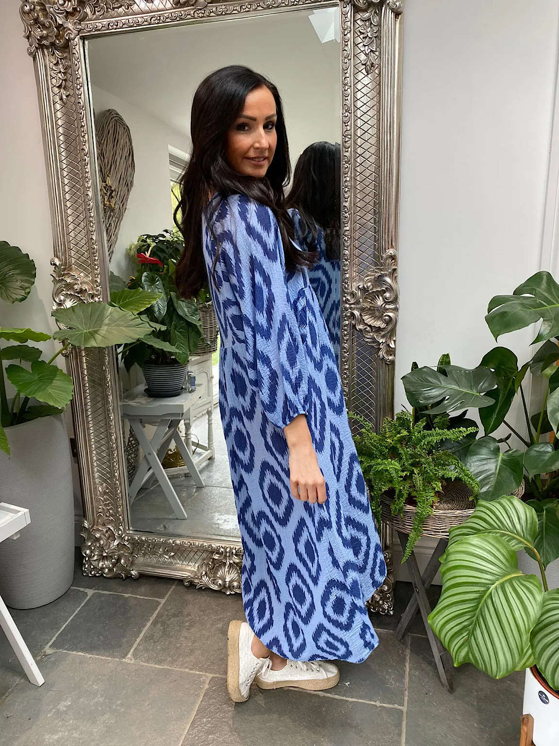 Aztec Textured Maxi Dress Ange