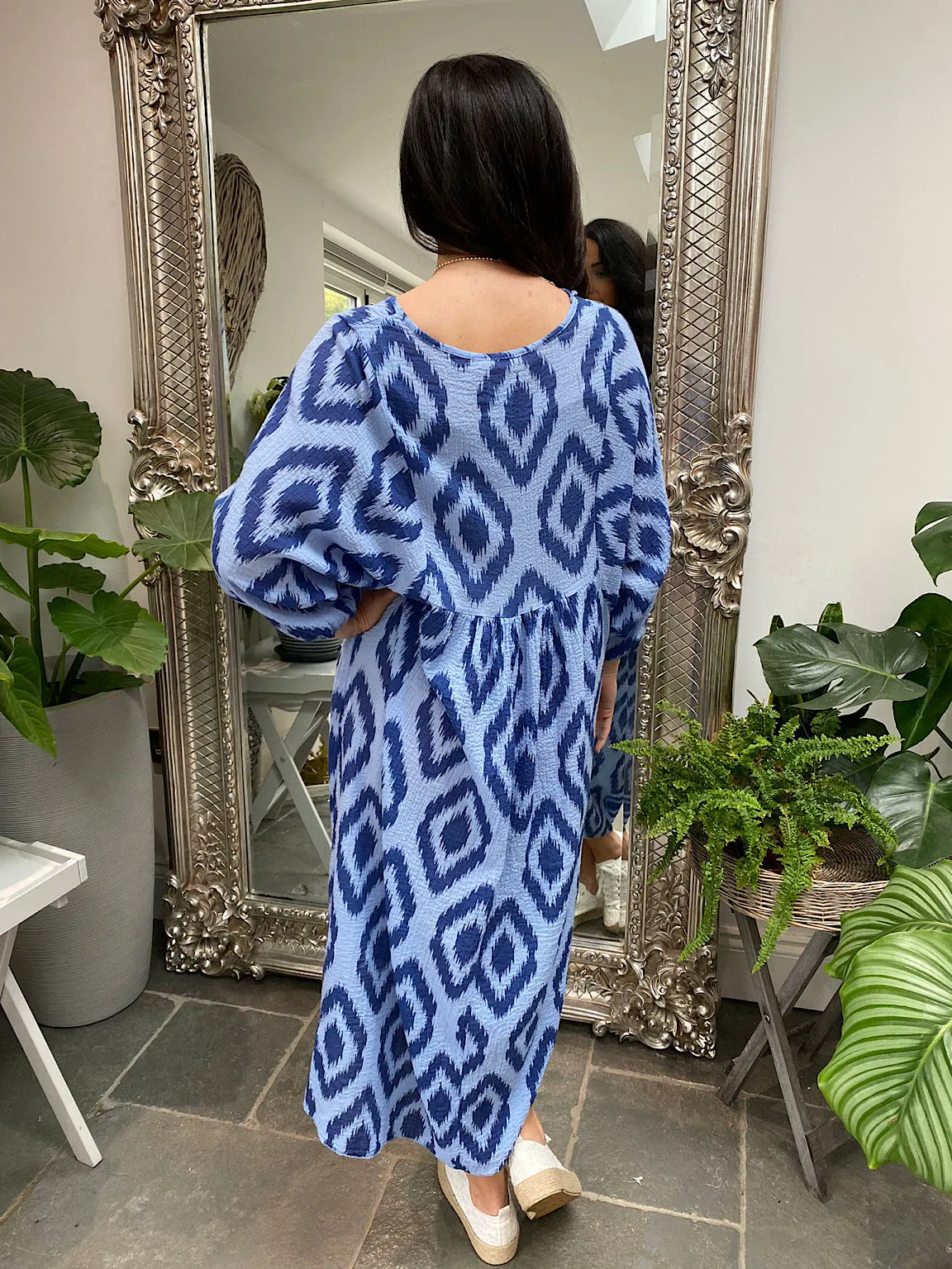 Aztec Textured Maxi Dress Ange