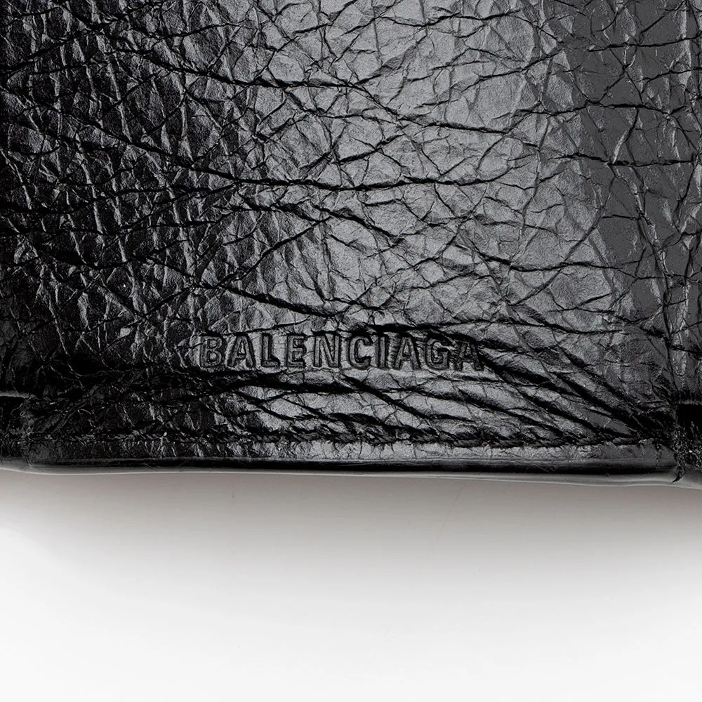 Balenciaga Leather Graffiti Mini Wallet (SHF-16612)