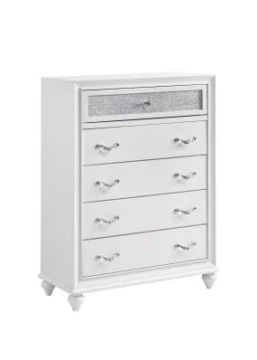 Barzini 5-Drawer Chest White - 205895 Barzini 5-Drawer Chest White - 205895