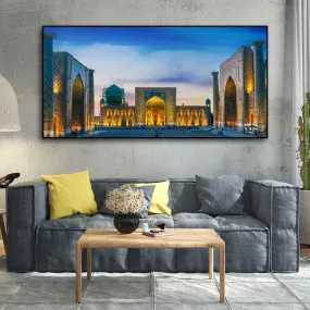 Beautiful Islamic Wall Painting of The Heart of the Ancient City of Samarkand Beautiful Islamic Wall Painting of The Heart of the Ancient City of Samarkand